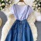 Cute A line two pieces dress  628