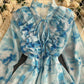 Blue A line long sleeve dress fashion dress 649