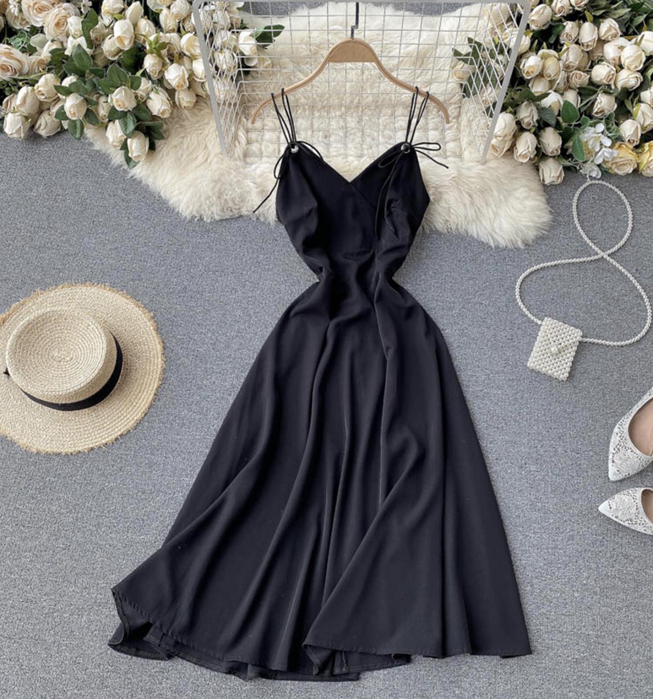 Simple A line short dress fashion dress  678