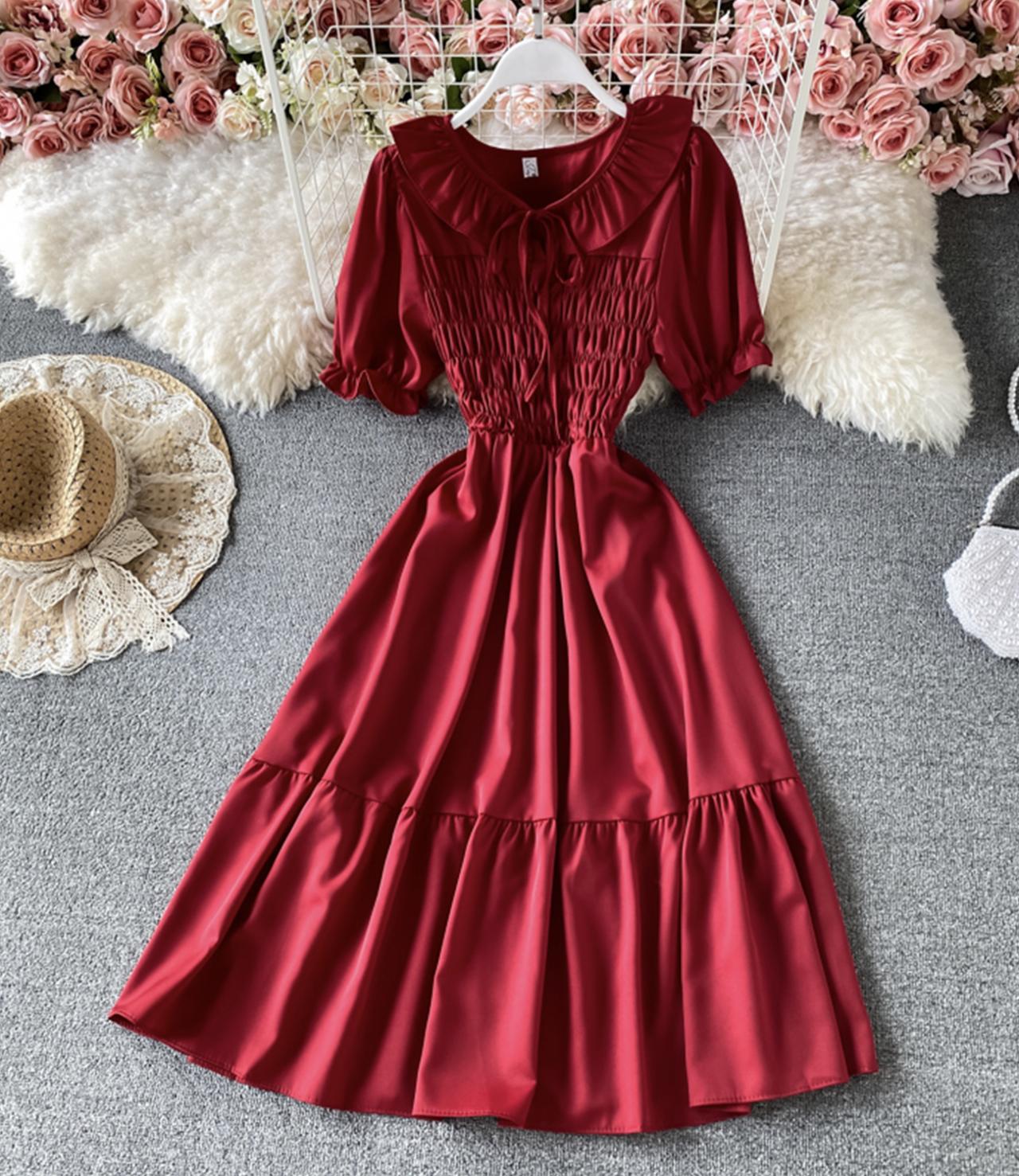 Cute A line short dress fashion dress  688