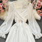 A line chiffon long sleeve dress fashion dress 644