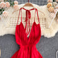 Sexy chiffon backless A line dress  578