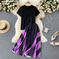 Black A line two pieces dress  662