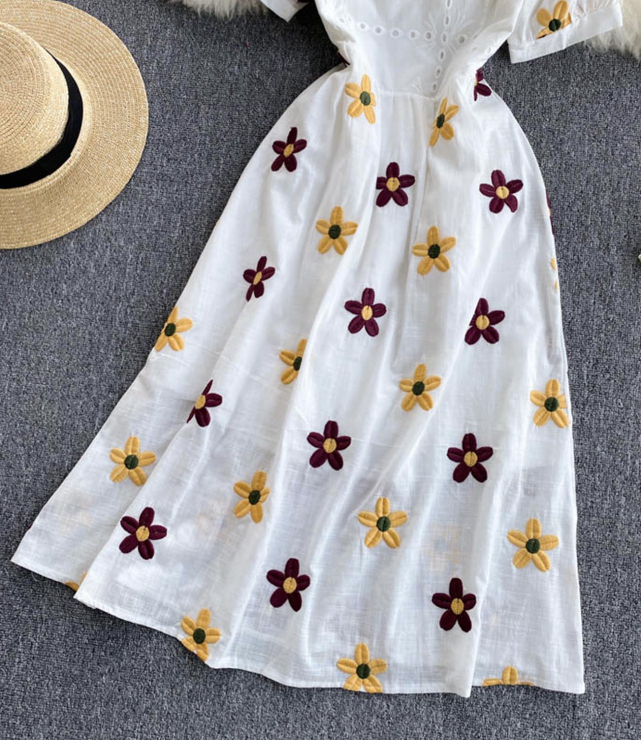 Sweet lace flower dress  673
