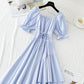 Cute irregular A line dress fashion dress  477