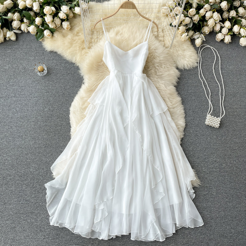 Robe courte en tulle à coupe trapèze mignonne et tendance 494
