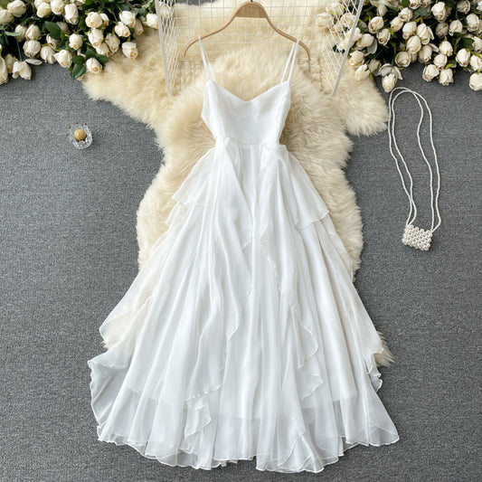 Cute A line tulle short dress fashion dress  494