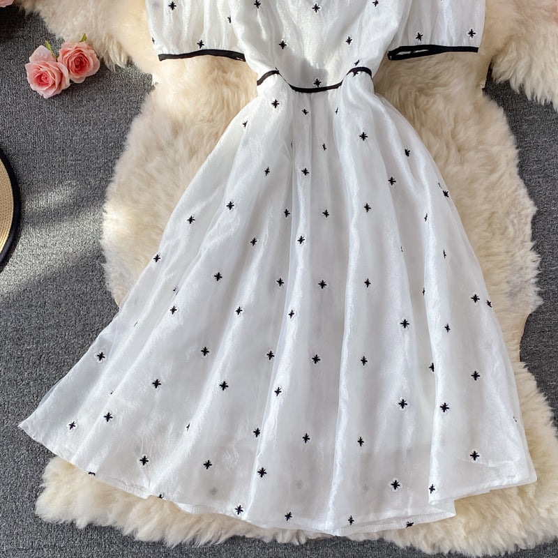 Cute A line flower applique dress fashion dress  523