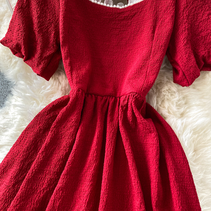 Cute A line short dress fashion dress  641