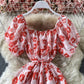 Cute A line floral dress fashion dress  691