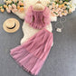 Sweet two-piece tulle dress  591