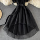 Robe mignonne à coupe haute et basse, robe tendance 604