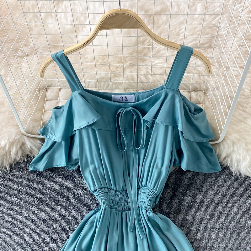 Cute A line irregular dress  623