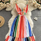 Cute A line v eck short dress fashion dress  692