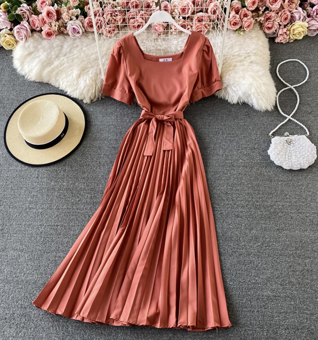 Cute A line short dress simple dress  674