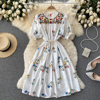 Cute lace short A line dress fashion dress  475