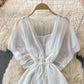 Cute v neck A line dress fashion dress  535