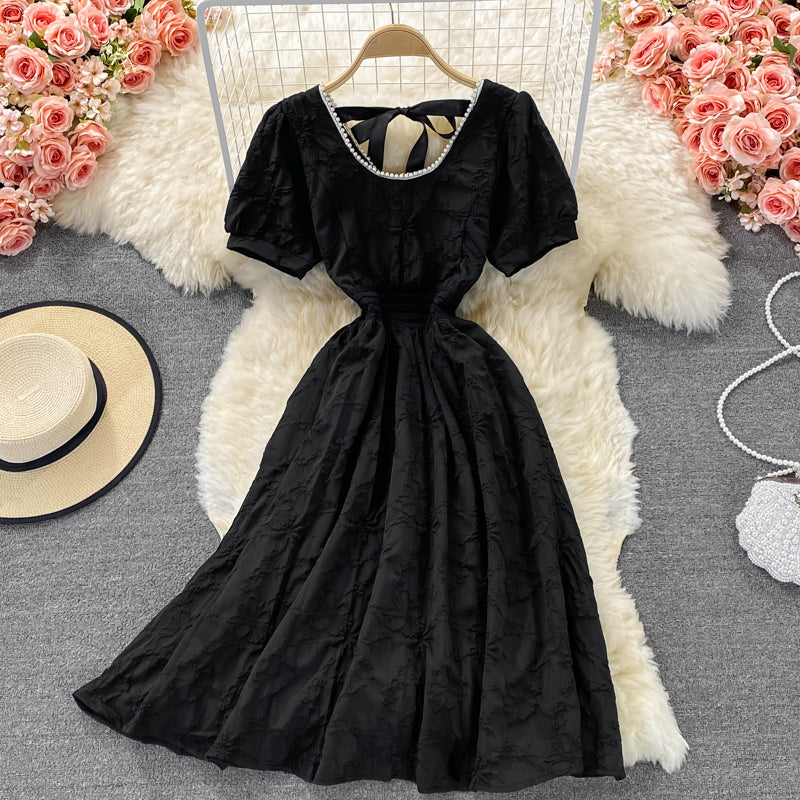 Robe courte à la mode douce en forme de A 545