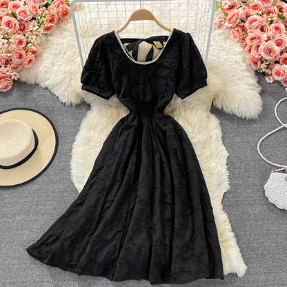 Robe courte à la mode douce en forme de A 545