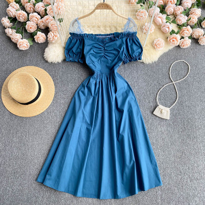 Stylish A line short sleeve dress fashion dress  552