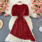 Robe à paillettes irrégulières mignonne et tendance 516