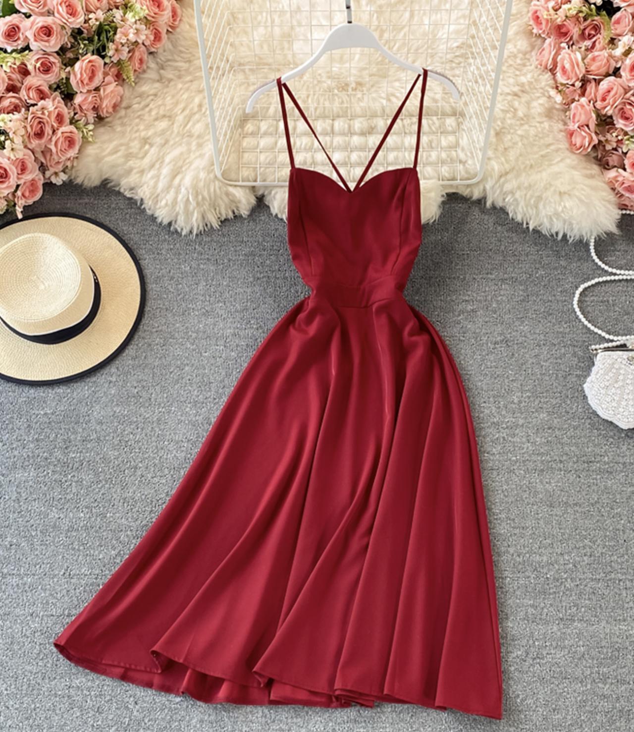 Cute A line short dress fashion dress  670