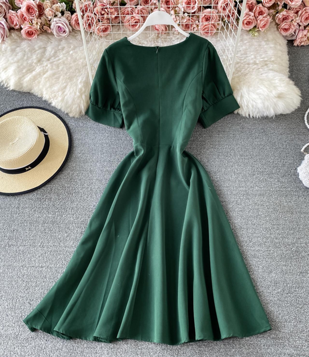 Cute A line short dress fashion dress  690