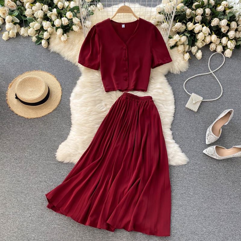 Cute chiffon two pieces dress fashion dress  520