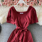 Cute A line short dress simple dress  674