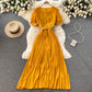 Robe courte en mousseline de soie simple et tendance 554