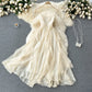 Robe courte en tulle à coupe trapèze mignonne et tendance 494