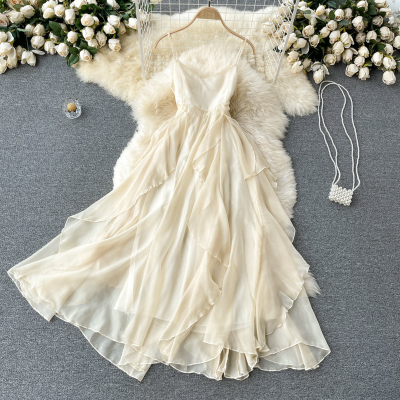 Robe courte en tulle à coupe trapèze mignonne et tendance 494