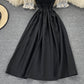 Black A line short dress fashion dress  633