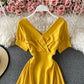 Cute v neck short dress fashion dress  589