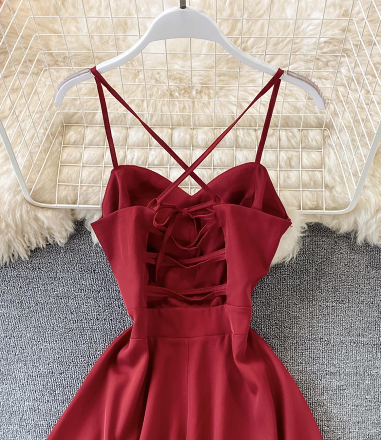Cute A line short dress fashion dress  670