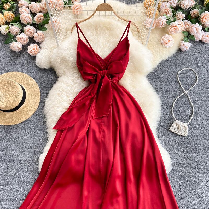 Cute v neck backless dress fashion dress  600