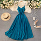 Robe trapèze à col en V mignonne et tendance 485