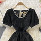 Robe courte à la mode douce en forme de A 545