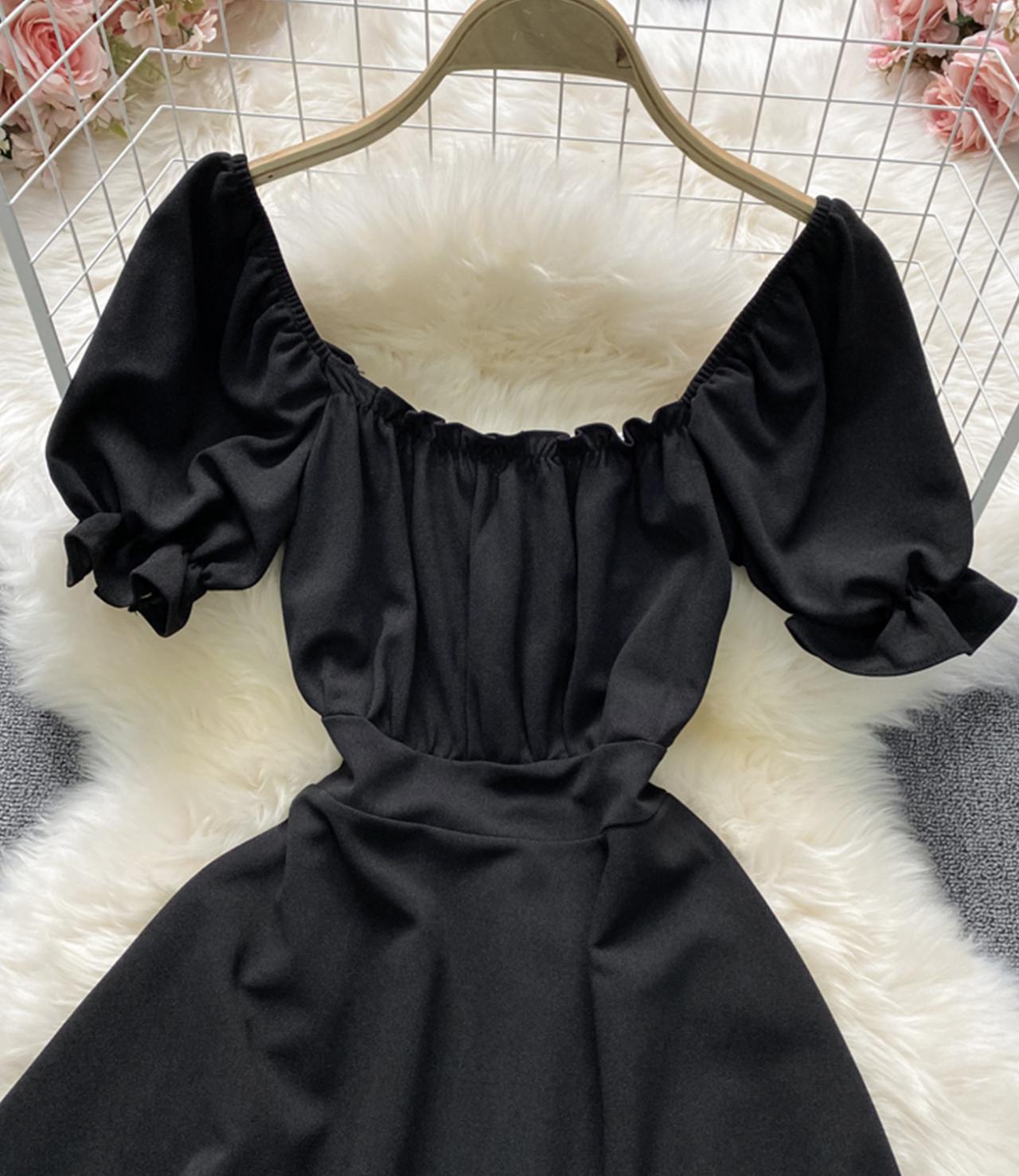 Cute A line lace up dress fashion dress  675