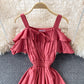 Cute A line irregular dress  623