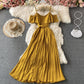 Cute A line dress off shoulder fashion dress  695