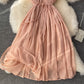 Robe mignonne à épaules dénudées et coupe trapèze 587