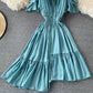 Cute A line irregular dress  623