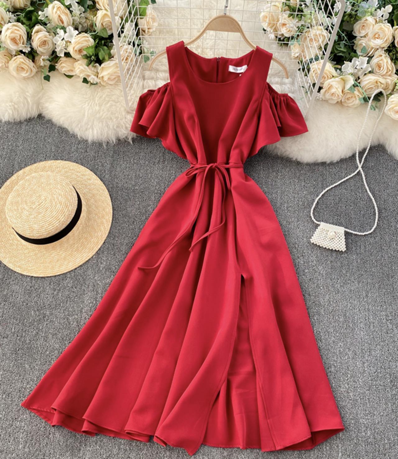 Cute A line short dress fahsion dress  651