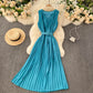 Simple v neck A line dress fashion dress  572
