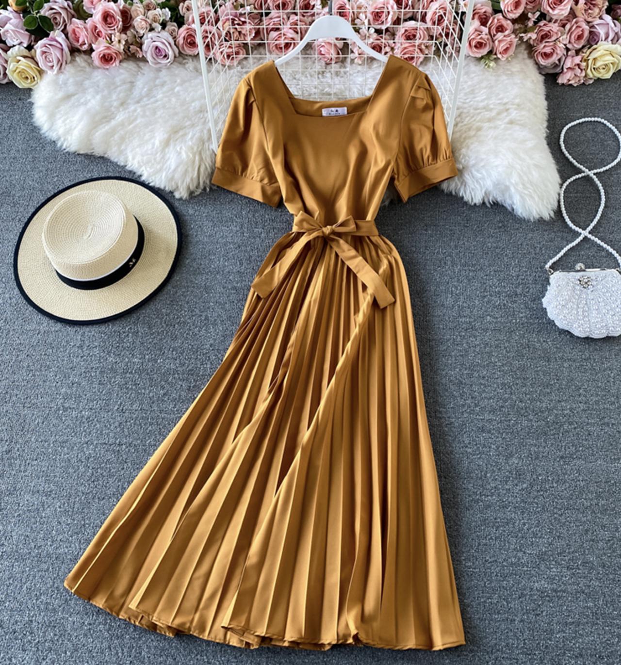 Cute A line short dress simple dress  674