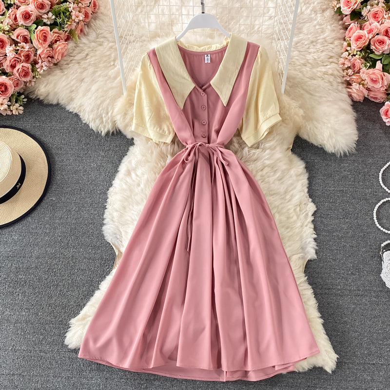 Cute A line short dress fashion dress  635