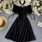 Black A line short dress fashion dress  650