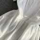 White A line v neck dress fashion dress  669