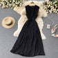 Robe courte noire à coupe trapèze 568